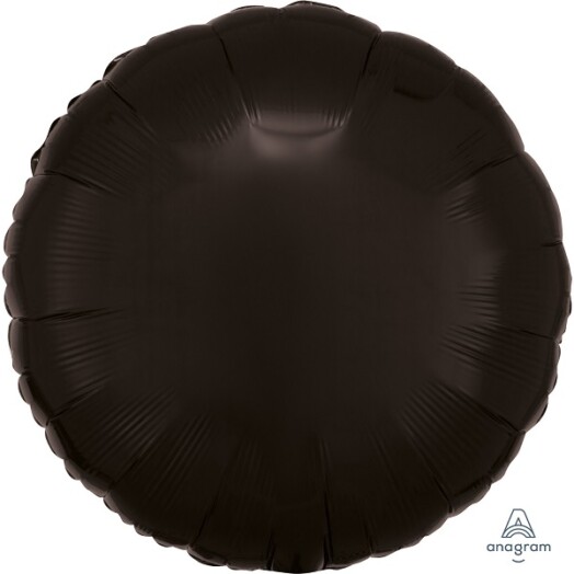 Unpackaged 18" Black Round Foil Balloon