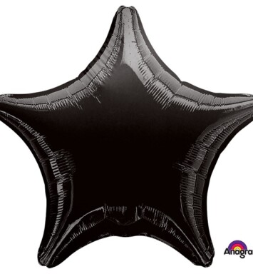 Unpackaged 19" Standard Star Foil Balloon - Black