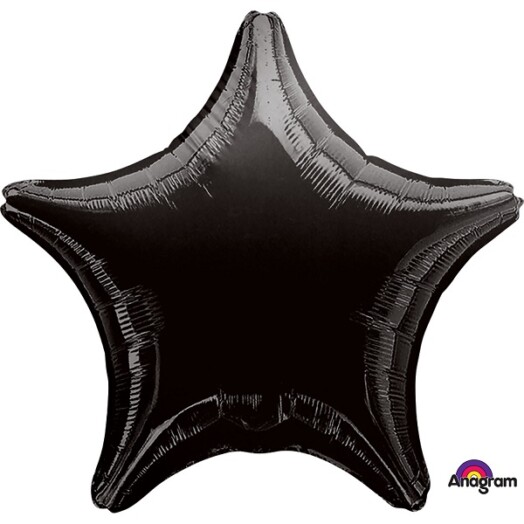 Unpackaged 19" Standard Star Foil Balloon - Black