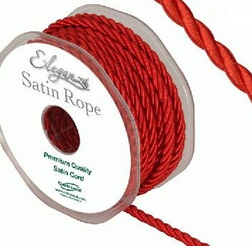 5.5mm Satin Rope - Red