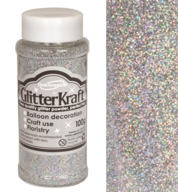 100g Holographic Silver Glitter Kraft Fine Glitter