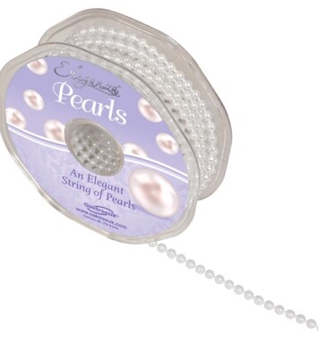 Eleganza 4mm Pearl Bead String - White