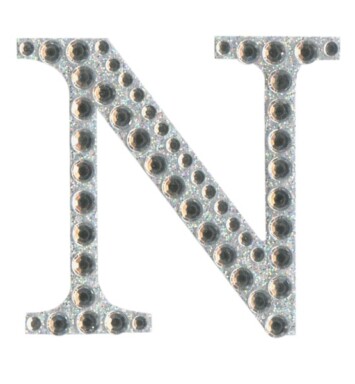 Eleganza Craft Stickers - Letter N