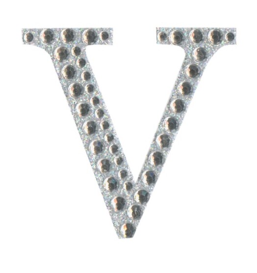 Eleganza Craft Stickers - Letter V