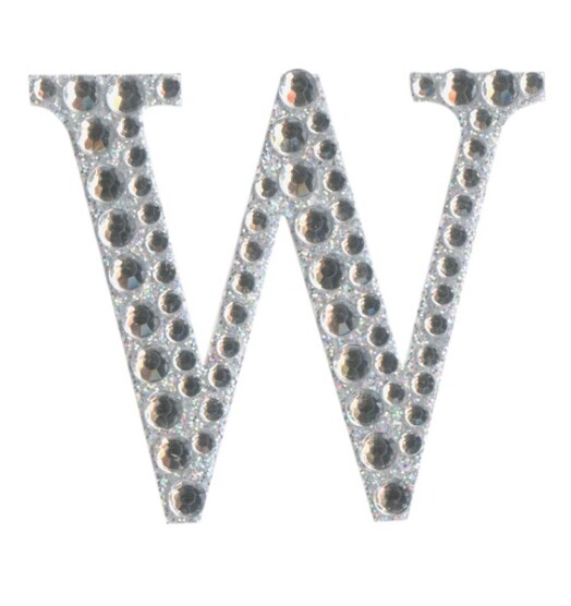 Eleganza Craft Stickers - Letter W