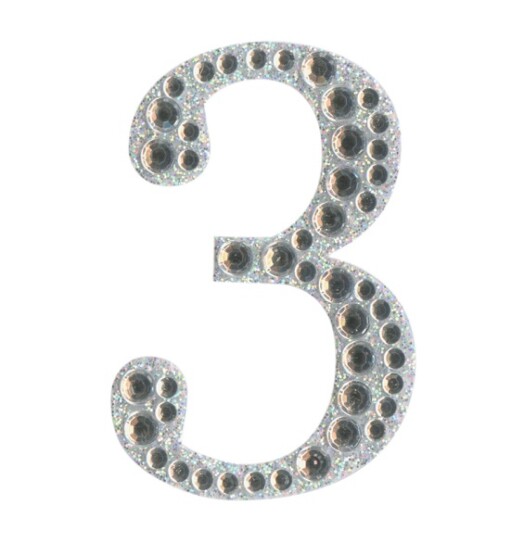 Eleganza Craft Stickers - Number 3