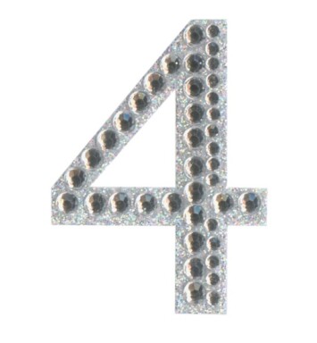 Eleganza Craft Stickers - Number 4