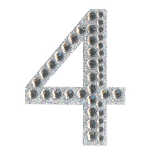 Eleganza Craft Stickers - Number 4