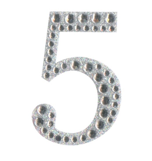 Eleganza Craft Stickers - Number 5