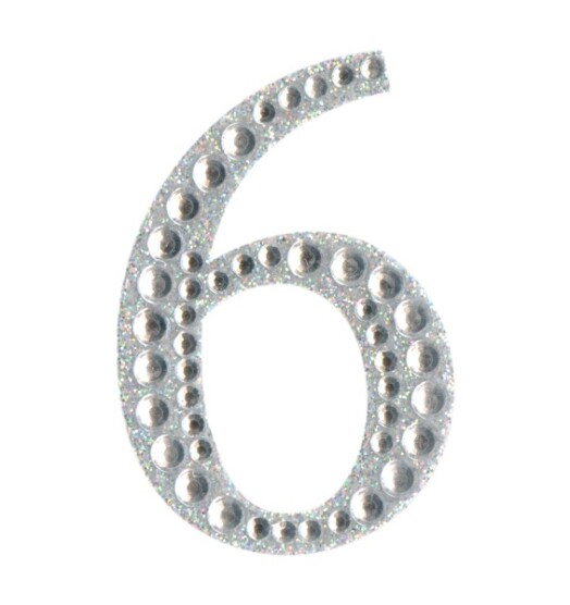 Eleganza Craft Stickers - Number 6