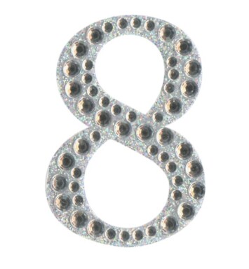 Eleganza Craft Stickers - Number 8