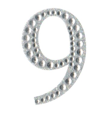 Eleganza Craft Stickers - Number 9