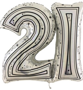 28" Fantasie Jointed Silver 21 Shape Balloon