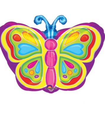 Junior Shape Bright Butterfly Foil Balloon