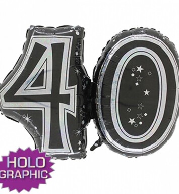 28" Fantasie Jointed Black 40 Shape Balloon