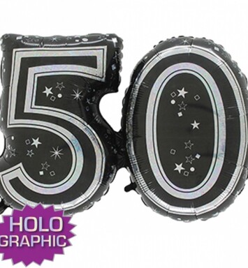 28" Fantasie Jointed Black 50 Shape Balloon