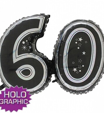 28" Fantasie Jointed Black 60 Shape Balloon