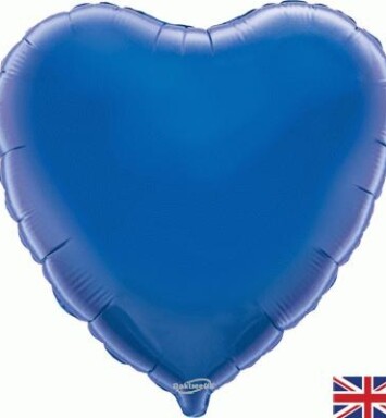 Unpackaged 18" Heart Foil Balloon - Blue