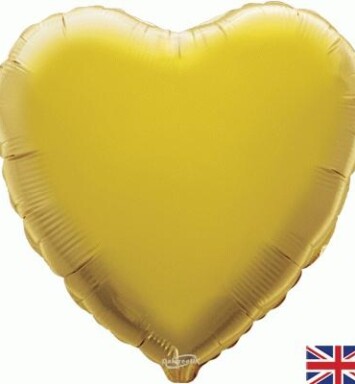 Unpackaged 18" Heart Foil Balloon - Gold