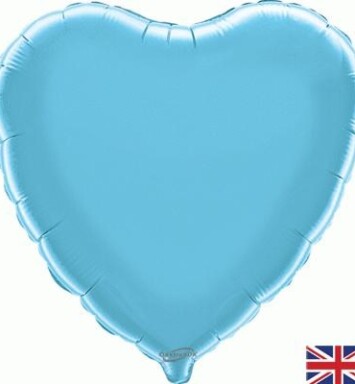 Unpackaged 18" Heart Foil Balloon - Light Blue