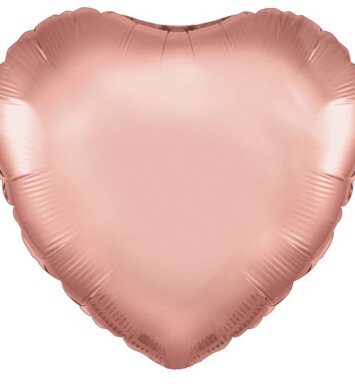 Unpackaged 18" Heart Foil Balloon - Rose Gold
