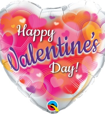 18" Valentine's Hearts Aglow Foil Balloon