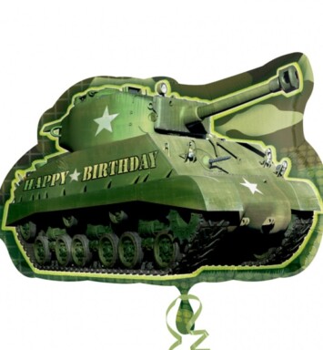 Camouflage Birthday Army Tank Super Shape Foil Balloon