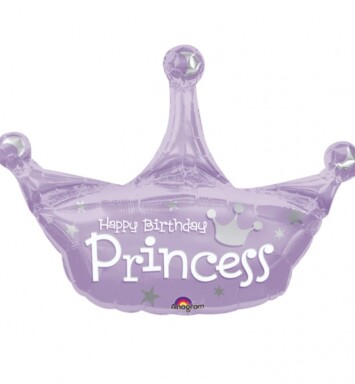Birthday Princess Crown Super Shape Foil Balloon