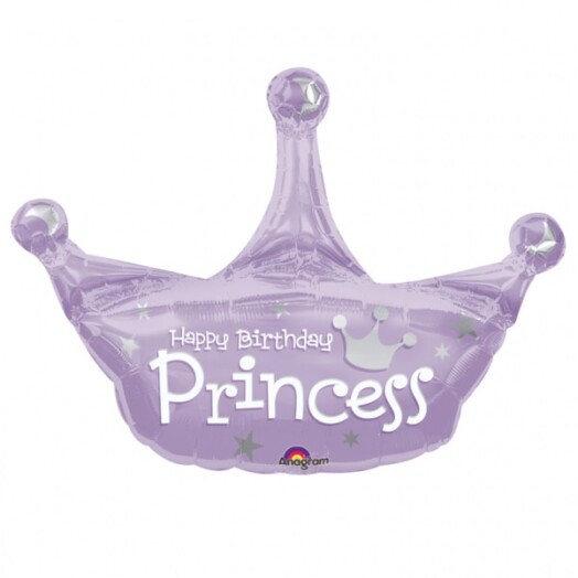 Birthday Princess Crown Super Shape Foil Balloon