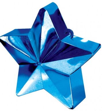 Box of 12 Star Balloon Weights - Blue