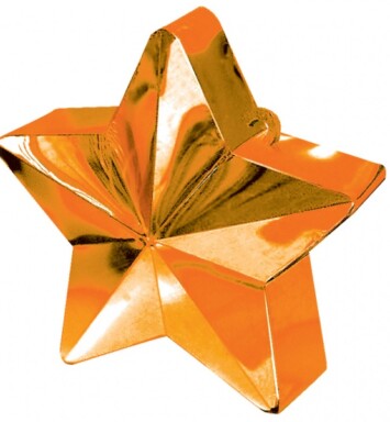 Box of 12 Star Balloon Weights - Orange