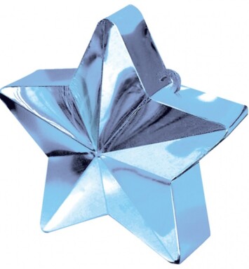 Box of 12 Star Balloon Weights - Pale Blue