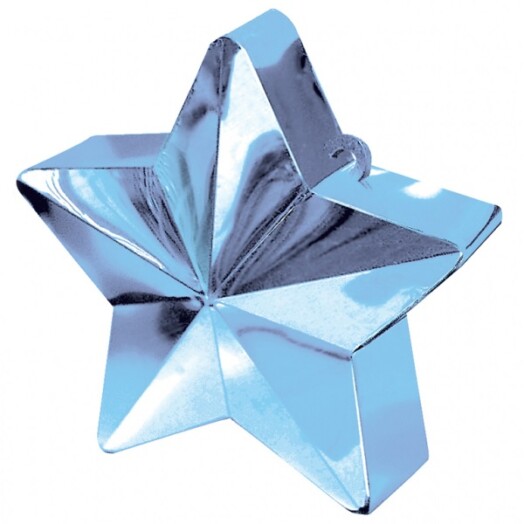 Box of 12 Star Balloon Weights - Pale Blue