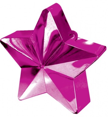 Box of 12 Star Balloon Weights - Magenta