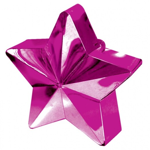 Box of 12 Star Balloon Weights - Magenta