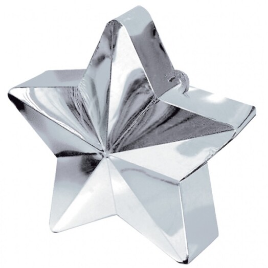 Box of 12 Star Balloon Weights - Silver