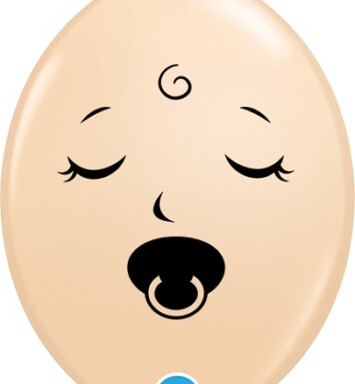 6 Inch Quicklink Sleeping Pacifier Baby Face - Blush