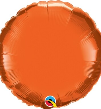 Unpackaged 18" Orange Round Foil Balloon