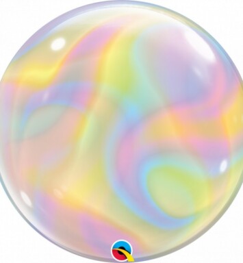 22 Inch Iridescent Swirls Bubble Balloon