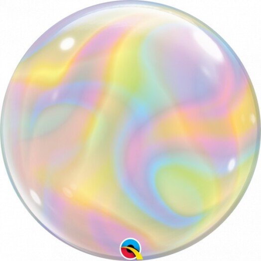 22 Inch Iridescent Swirls Bubble Balloon