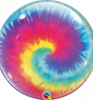 22 Inch Tie Dye Swirls Bubble Balloon