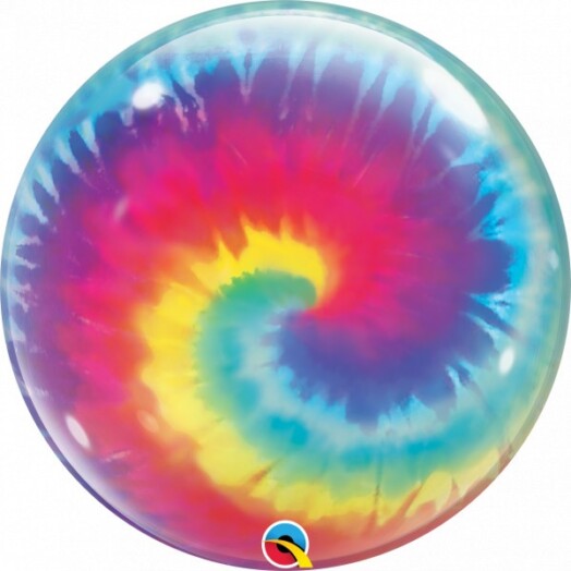 22 Inch Tie Dye Swirls Bubble Balloon