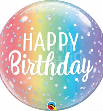 22 Inch Ombre Dots Birthday Bubble Balloon