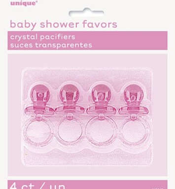 4 Baby Crystal Pacifier - Pink