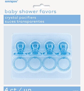 4 Baby Crystal Pacifier - Blue