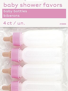 4 Baby Bottles - Pink