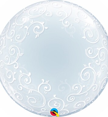 24" Deco Bubble - Fancy Filigree Balloon