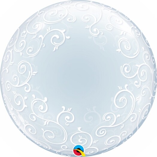 24" Deco Bubble - Fancy Filigree Balloon