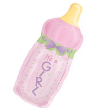 Baby Bottle Girl Super Shape Foil Balloon