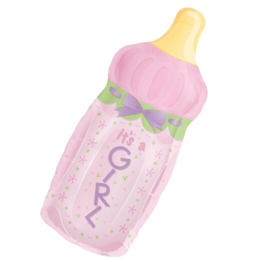 Baby Bottle Girl Super Shape Foil Balloon